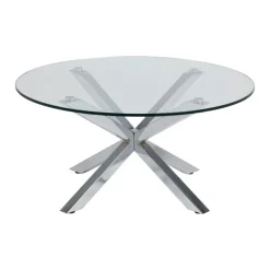 Willow Salontafel rond Glas 82cm