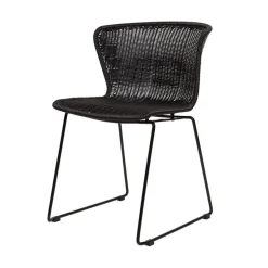 Wings Tuinstoel Zwart Set van 2
