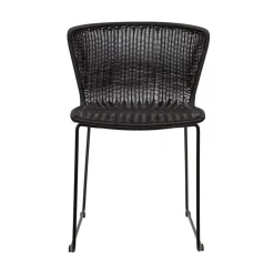 Wings Tuinstoel Zwart Set van 2