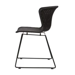Wings Tuinstoel Zwart Set van 2