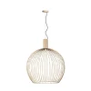 Wire 1-lichts hanglamp zand 60cm