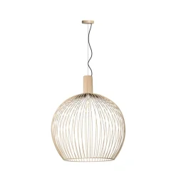 Wire 1-lichts hanglamp zand 60cm