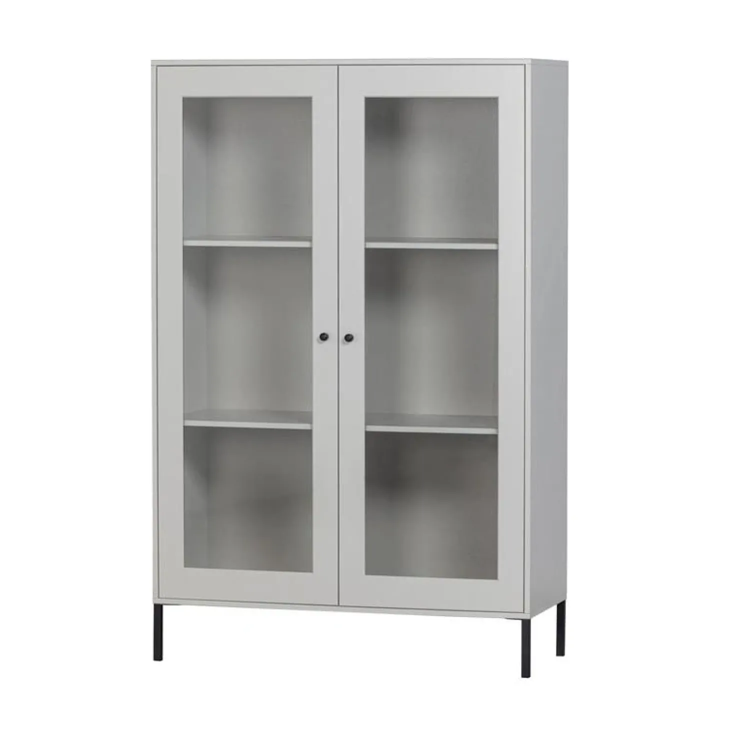 Xam Vitrinekast Grenen Wolkengrijs 100cm