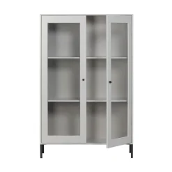 Xam Vitrinekast Grenen Wolkengrijs 100cm