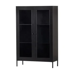 Xam Vitrinekast Grenen Zwart 100cm