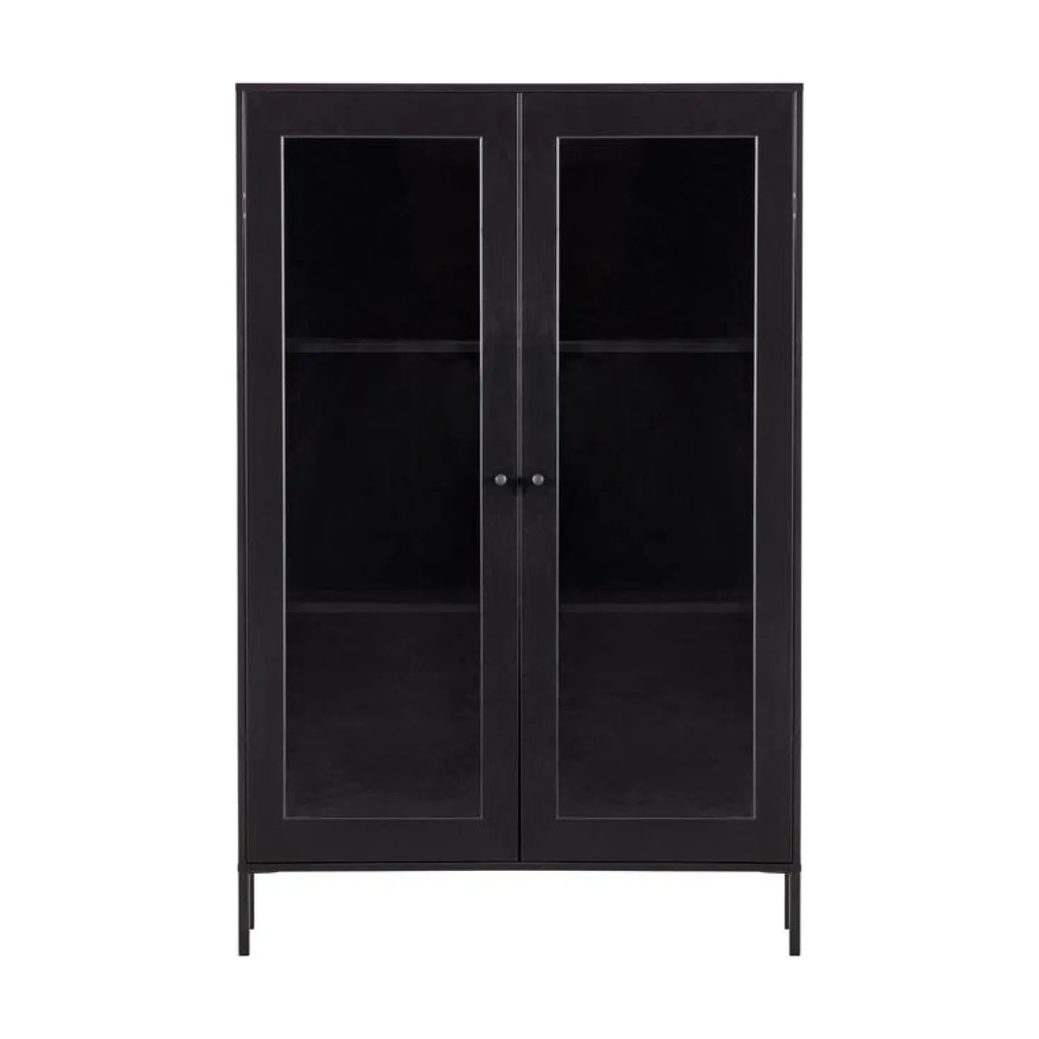 Xam Vitrinekast Grenen Zwart 100cm