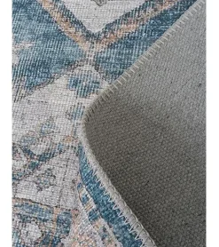 Zareen vloerkleed vintage rechthoek blauw 2