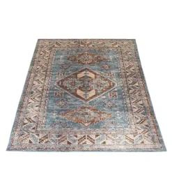 Zareen vloerkleed vintage rechthoek blauw 3
