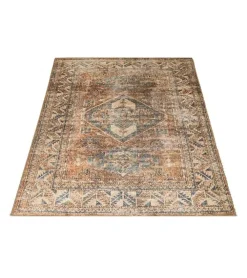 Zareen vloerkleed vintage rechthoek blauw