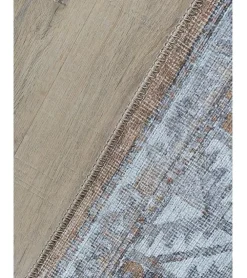 Zareen vloerkleed vintage rechthoek bruin/blauw