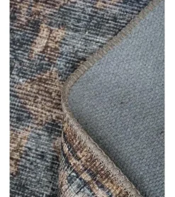 Zareen vloerkleed vintage rond blauw