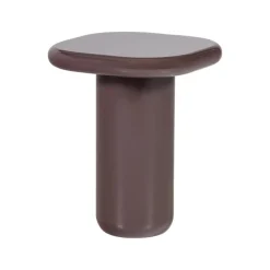 Zava Bijzettafel Hoogglans Donkerbruin 50cm