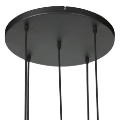 Zavi 5-lichts Getrapte Hanglamp Smoke Bol