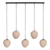 Zavi 5-lichts Hanglamp Crème Stof
