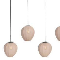 Zavi 5-lichts Hanglamp Crème Stof