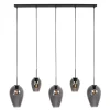 Zavi 5-lichts Hanglamp Smoke Langwerpig