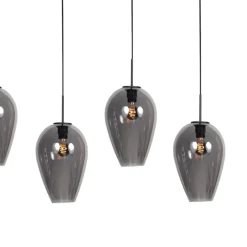 Zavi 5-lichts Hanglamp XL Smoke Langwerpig