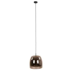 Zeldana 1-lichts Hanglamp Koper glas