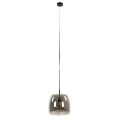 Zeldana 1-lichts Hanglamp Smoke glas