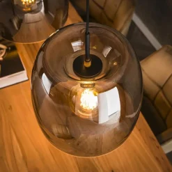 Zeldana 3-lichts Hanglamp Smoke glas
