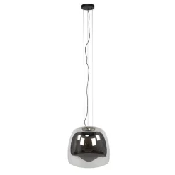 Zeldana 1-lichts Hanglamp XL Smoke Glas