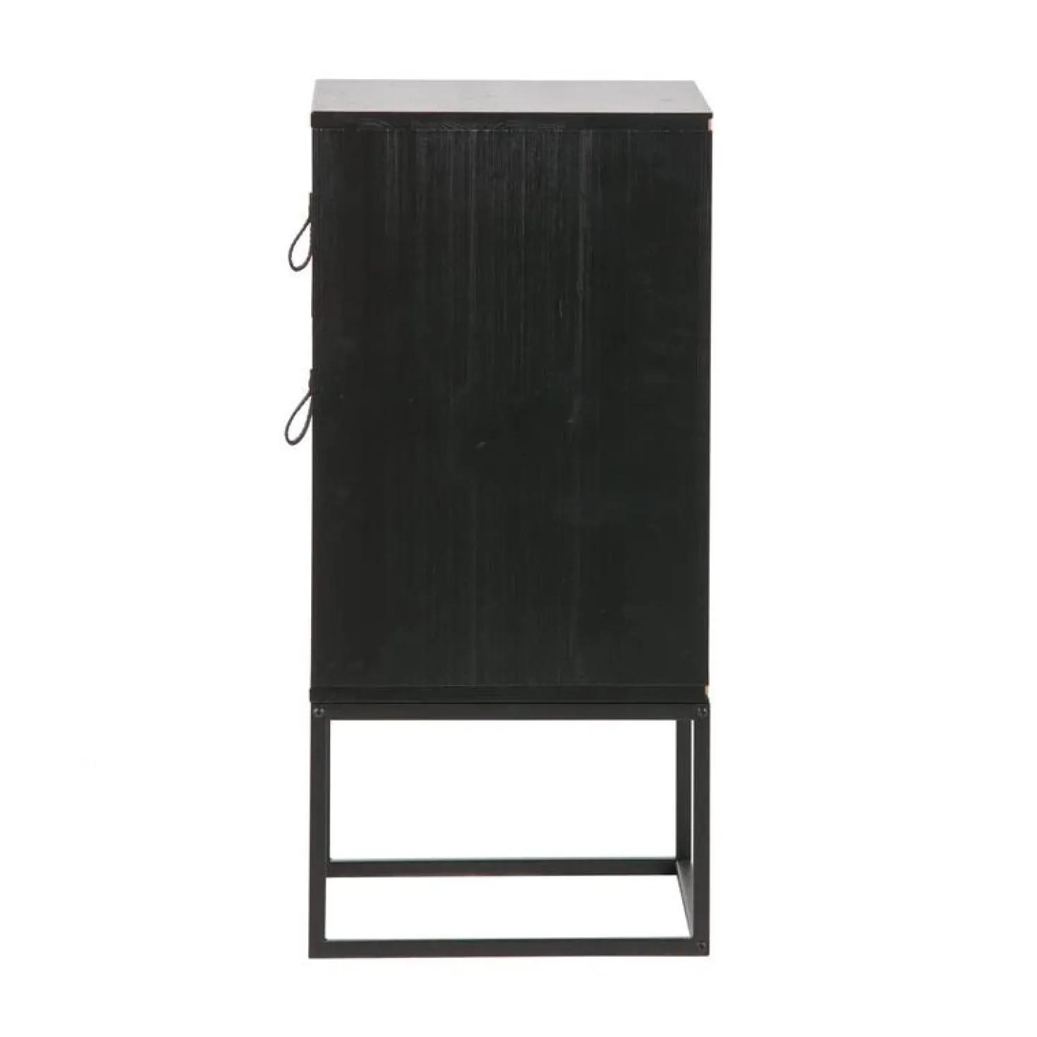 Zola Nachtkastje met Lade en Deur Zwart 40cm