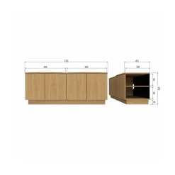 Zuma Tv meubel Eikenfineer 133cm