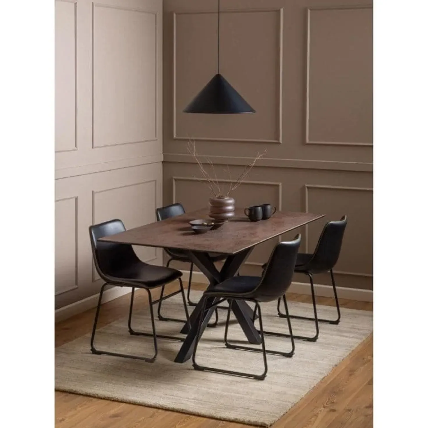 Zuvio Eettafel Bruin Keramiek 160cm