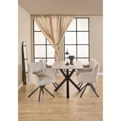 Zuvio Eettafel Grijs Keramiek 135cm