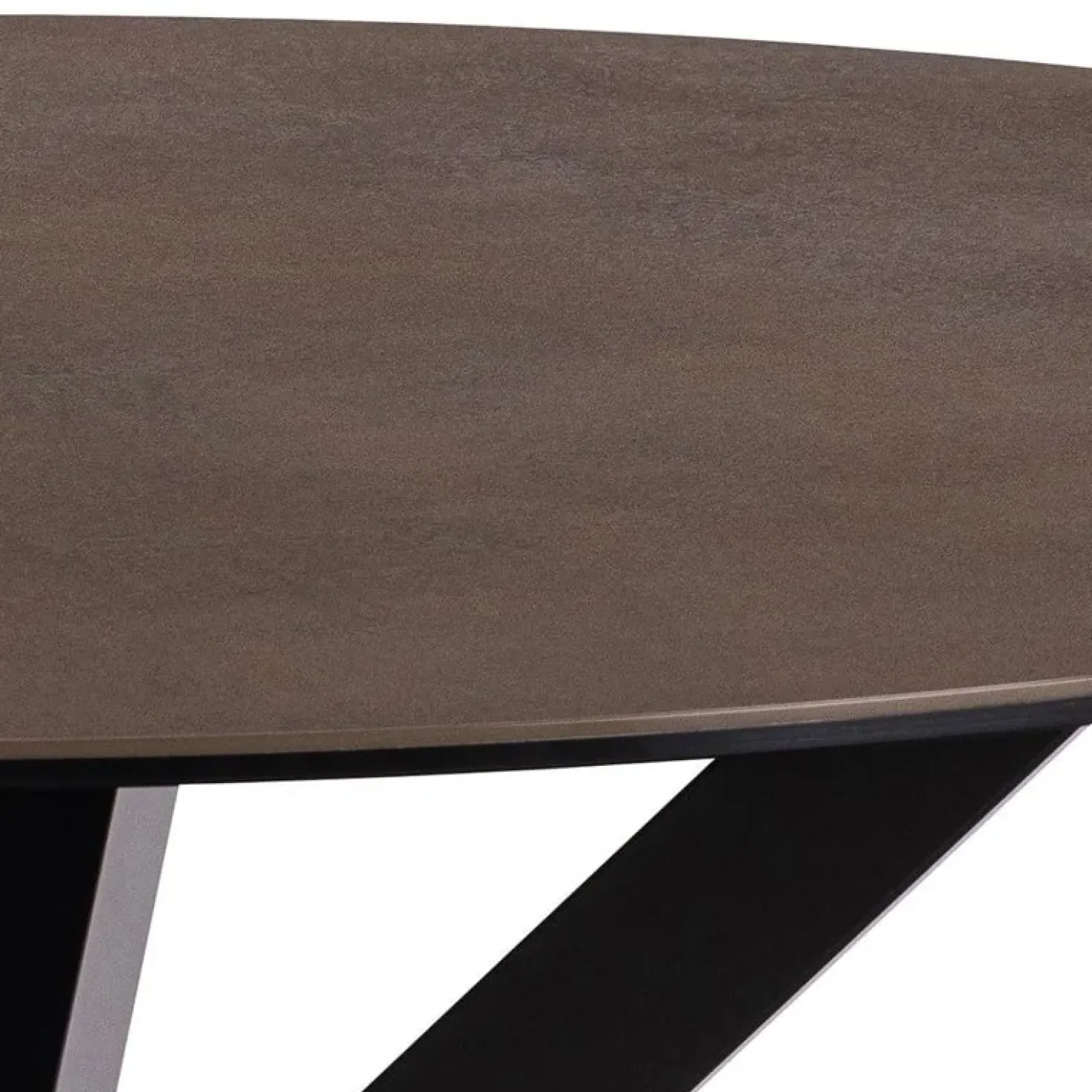 Zuvio Eettafel Rond Bruin Keramiek 120cm