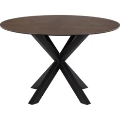 Zuvio Eettafel Rond Bruin Keramiek 120cm