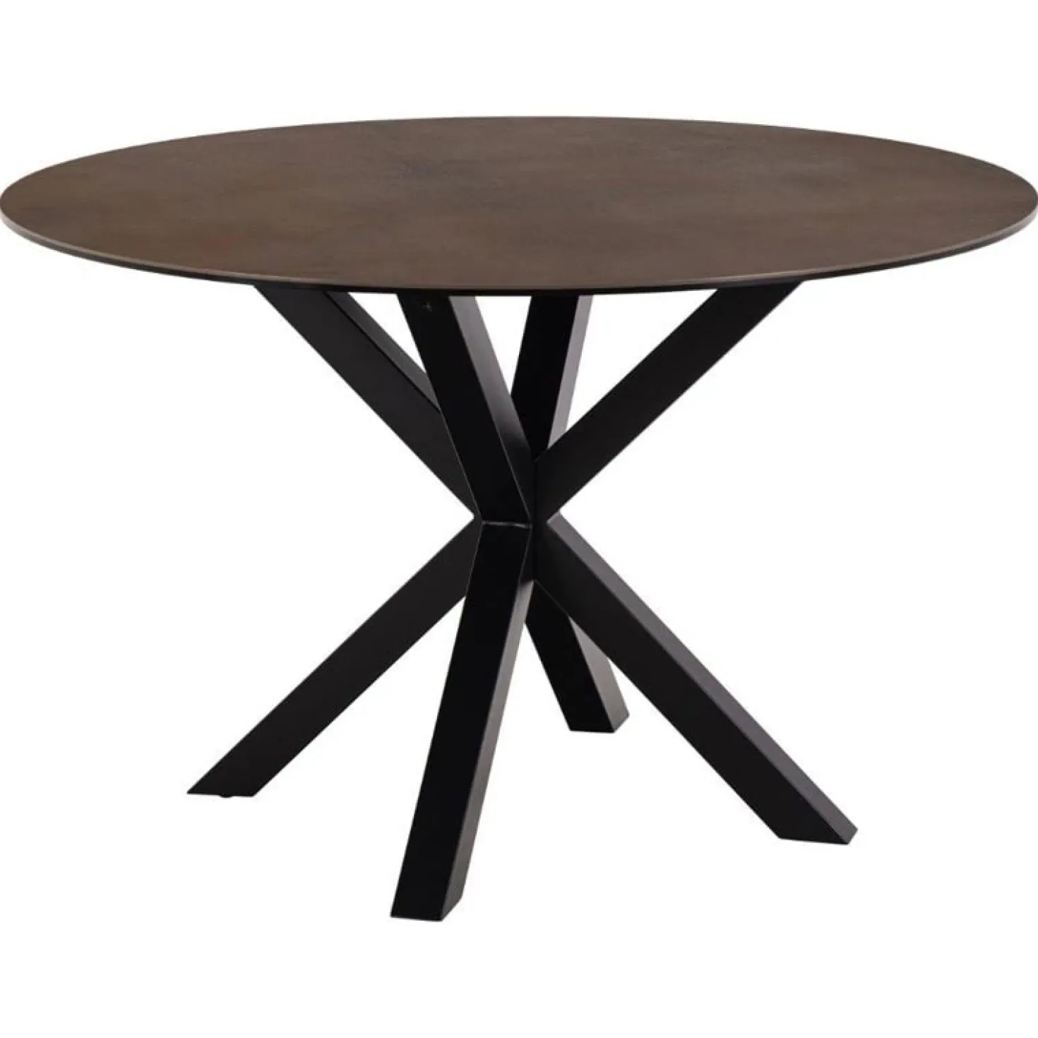 Zuvio Eettafel Rond Bruin Keramiek 120cm
