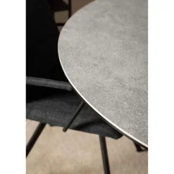 Zuvio Eettafel Rond Grijs Keramiek 120cm