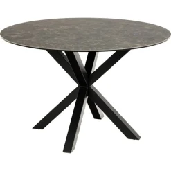 Zuvio Eettafel Rond Zwart Keramiek 120cm