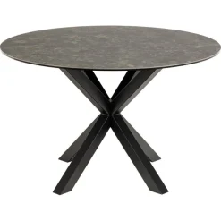 Zuvio Eettafel Rond Zwart Keramiek 120cm