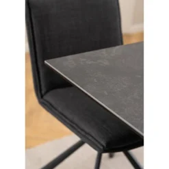 Zuvio Eettafel Zwart Keramiek 135cm