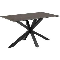 Zuvio Eettafel Zwart Keramiek 135cm