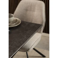 Zuvio Eettafel Zwart Keramiek 135cm