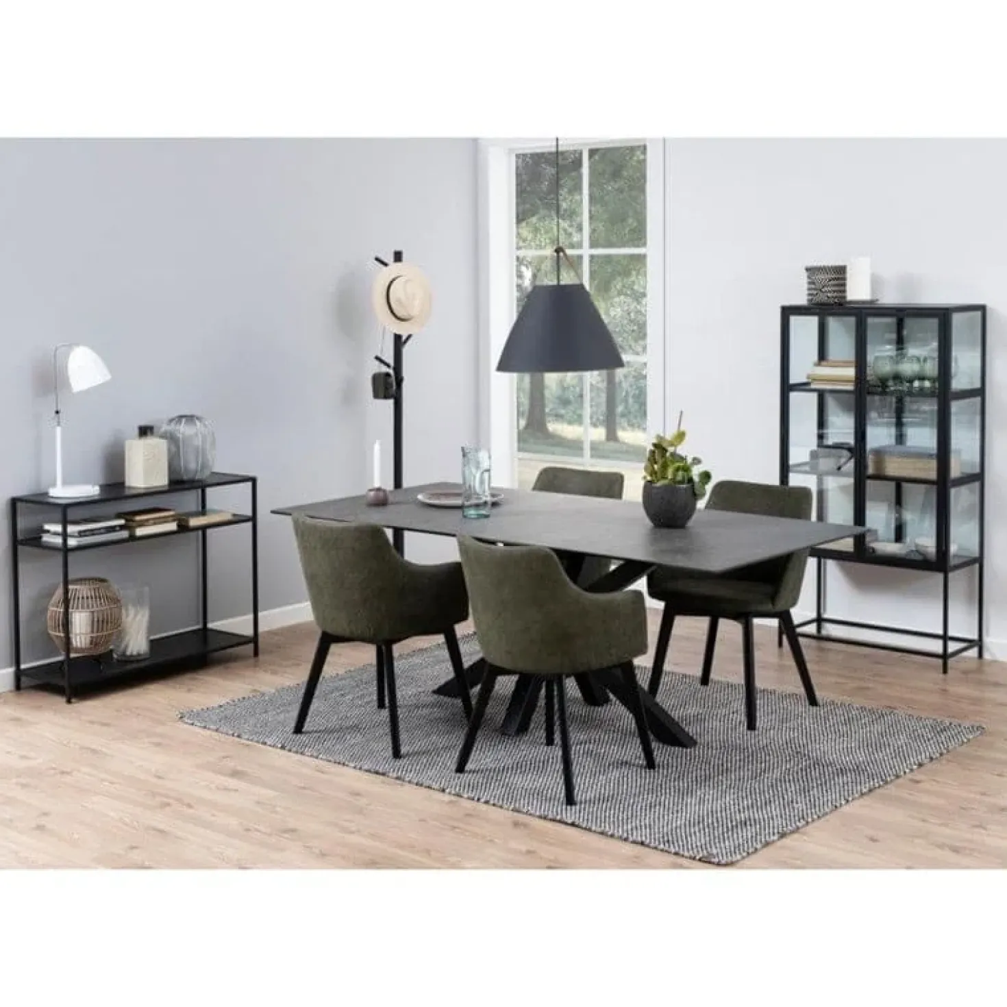 Zuvio Eettafel Zwart Keramiek 200cm