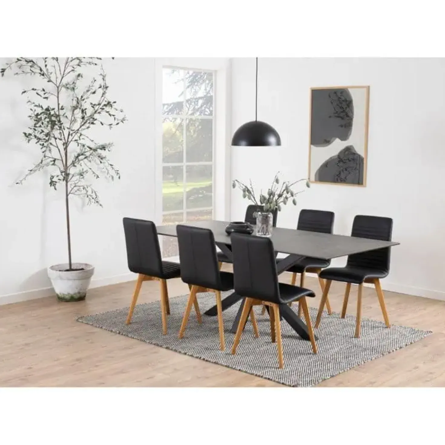 Zuvio Eettafel Zwart Keramiek 200cm