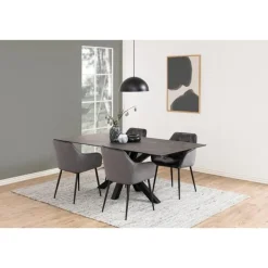Zuvio Eettafel Zwart Keramiek 200cm