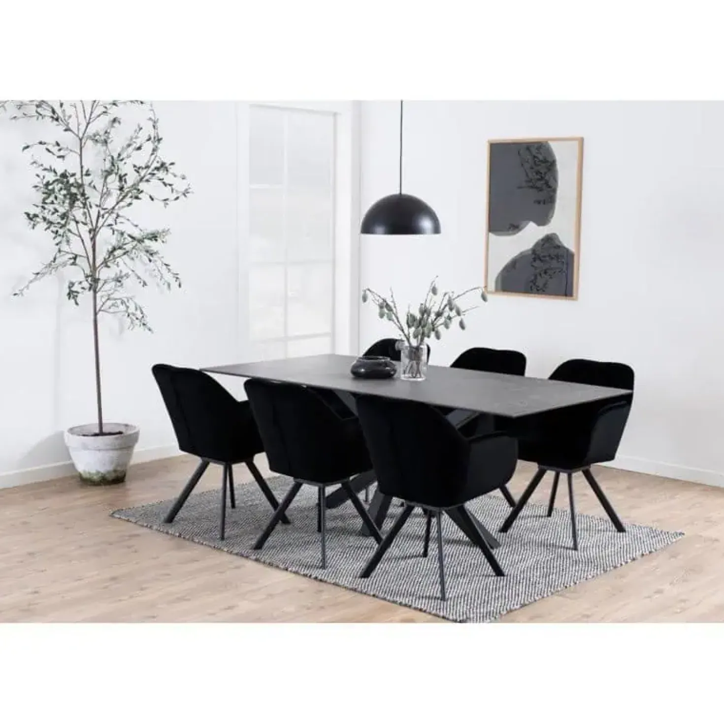 Zuvio Eettafel Zwart Keramiek 200cm