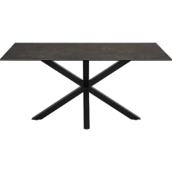Zuvio Eettafel Zwart Keramiek 160cm
