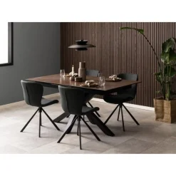 Zuvio Uitschuifbare Eettafel Bruin Keramiek 210cm