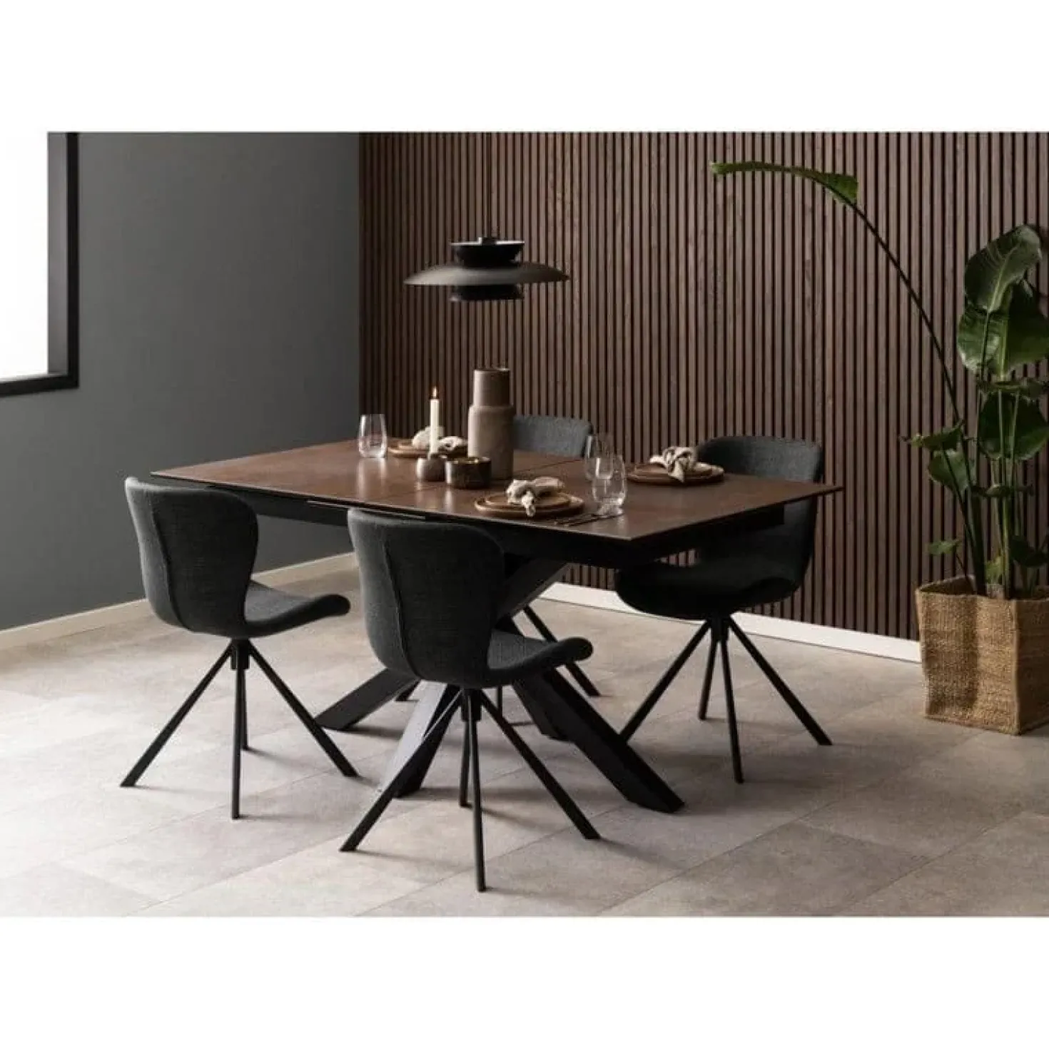 Zuvio Uitschuifbare Eettafel Bruin Keramiek 210cm