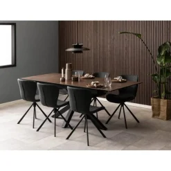 Zuvio Uitschuifbare Eettafel Bruin Keramiek 210cm