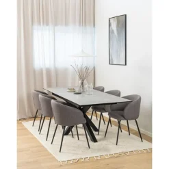 Zuvio Uitschuifbare Eettafel Grijs Keramiek 210cm