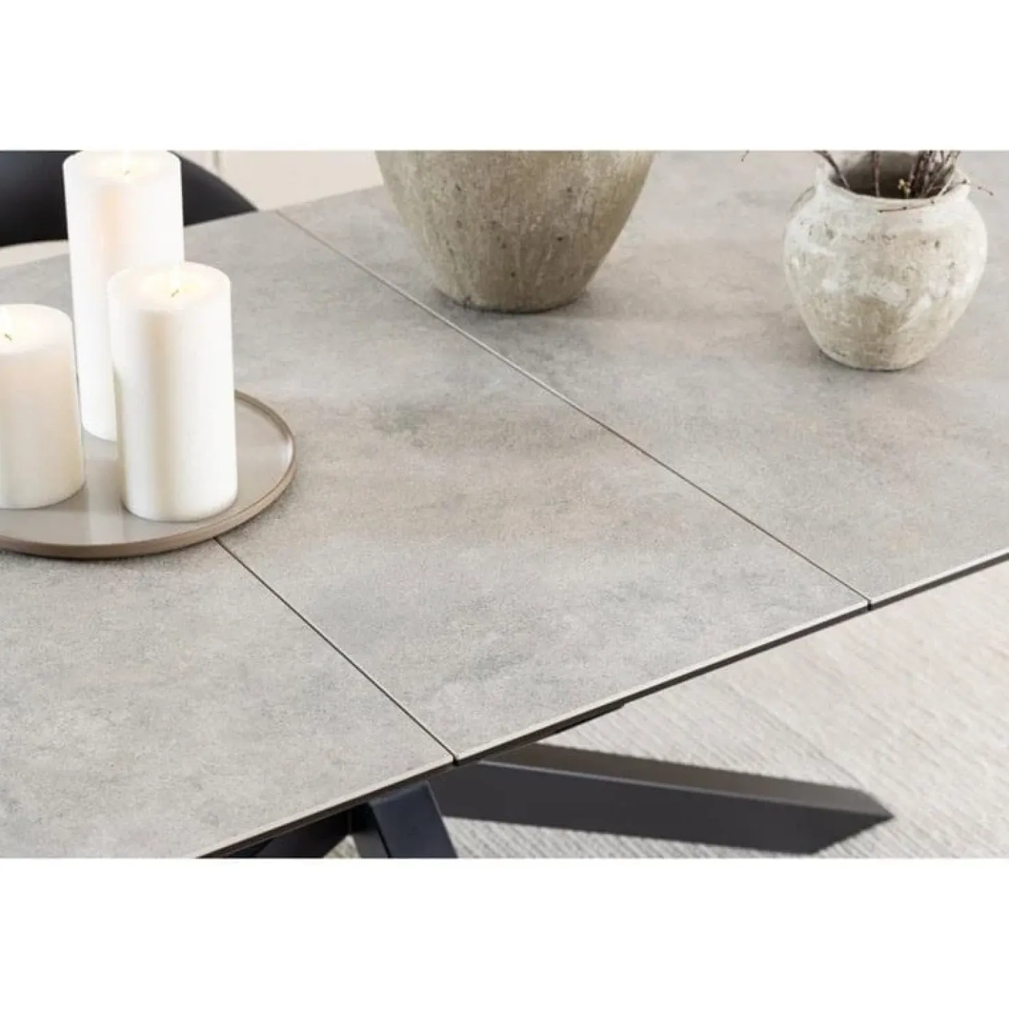 Zuvio Uitschuifbare Eettafel Grijs Keramiek 240cm