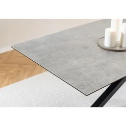 Zuvio Uitschuifbare Eettafel Grijs Keramiek 240cm