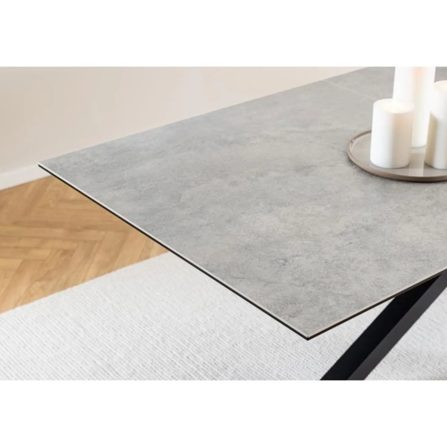Zuvio Uitschuifbare Eettafel Grijs Keramiek 240cm